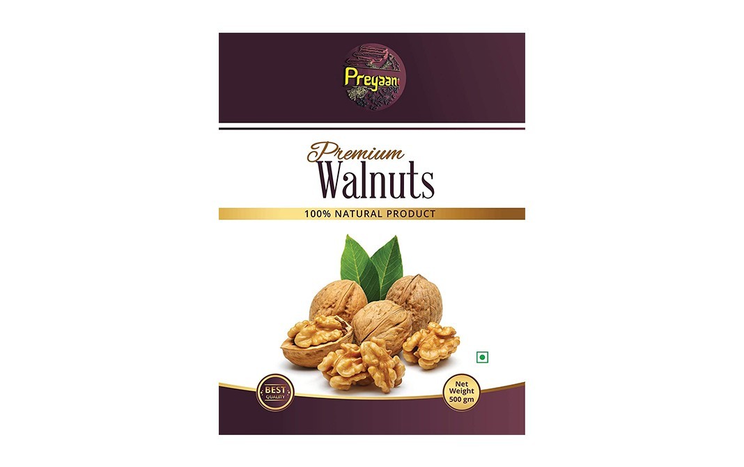 Preyaani Premium Walnuts    Pack  500 grams